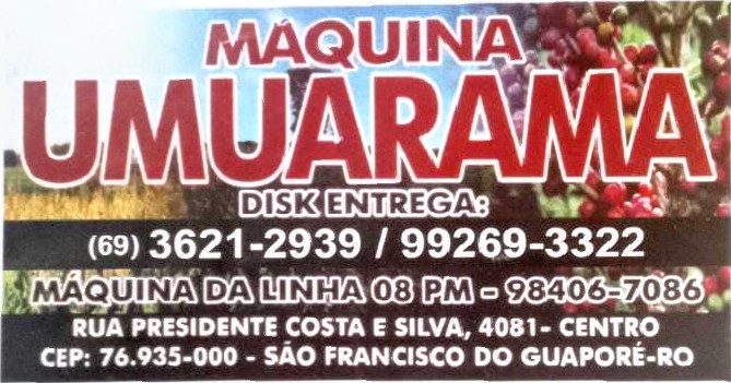 Máquina Umuarama, o melhor em máquinas para você!